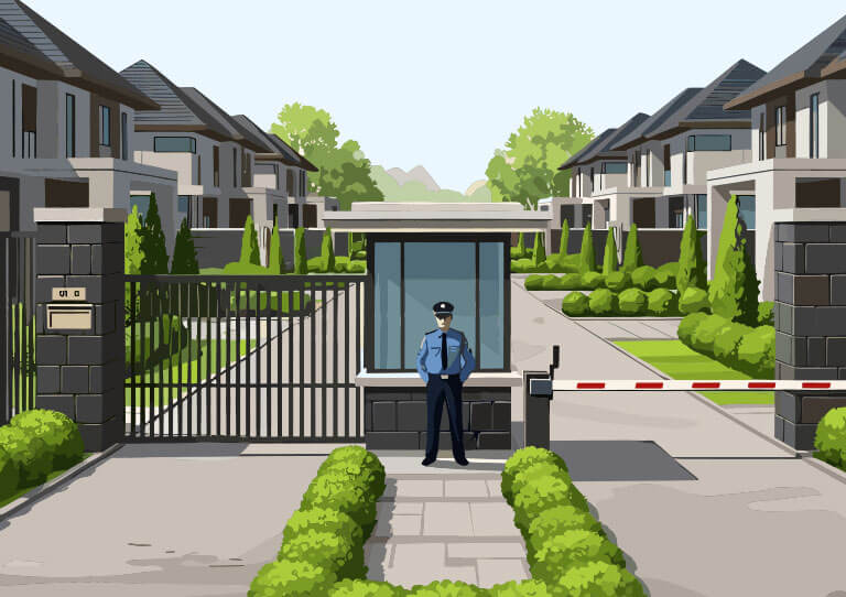 玄関のセキュリティシステム